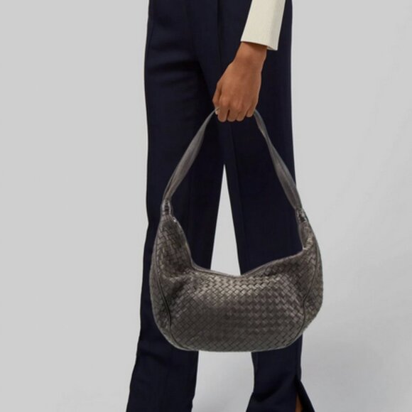 Bottega Veneta Vintage Intrecciato Black Woven Hobo Shoulder Bag - Picture 3 of 7